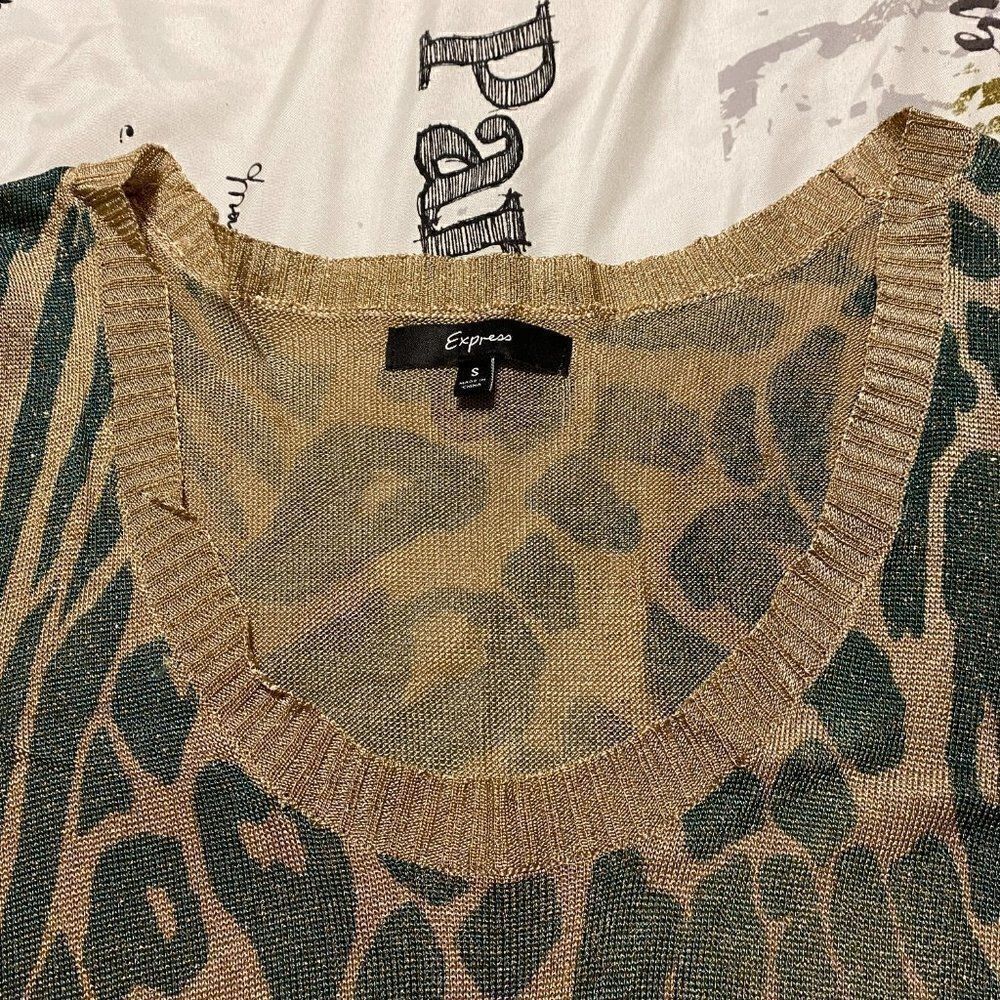 Metallic Animal Print Tunic S - Picture 2 of 3